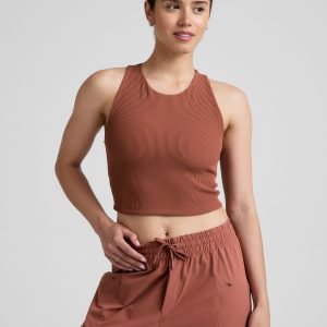 Refocus Ribbed Cropped Tank