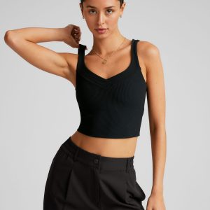Impulse Ribbed Cropped Tank