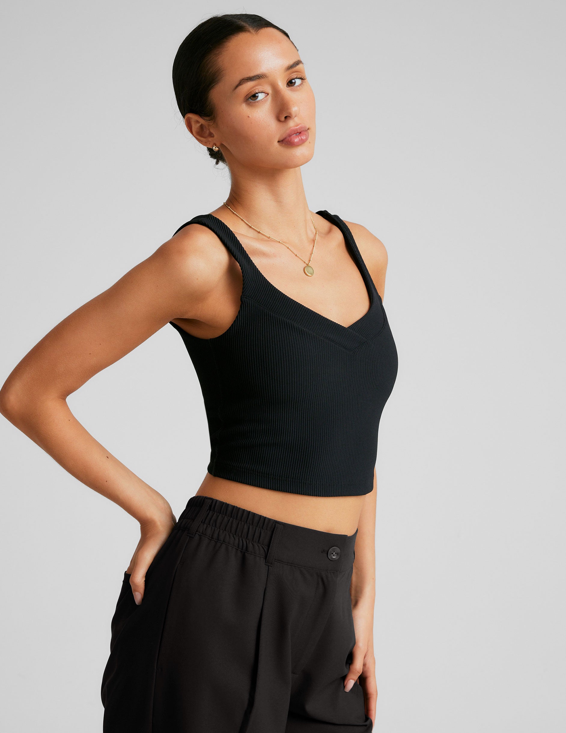 Impulse Ribbed Cropped Tank - Image 2