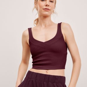 Impulse Ribbed Cropped Tank