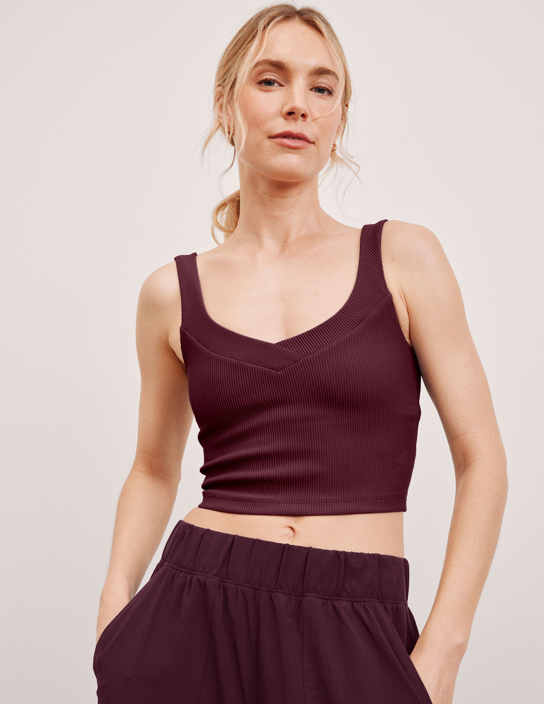 Impulse Ribbed Cropped Tank