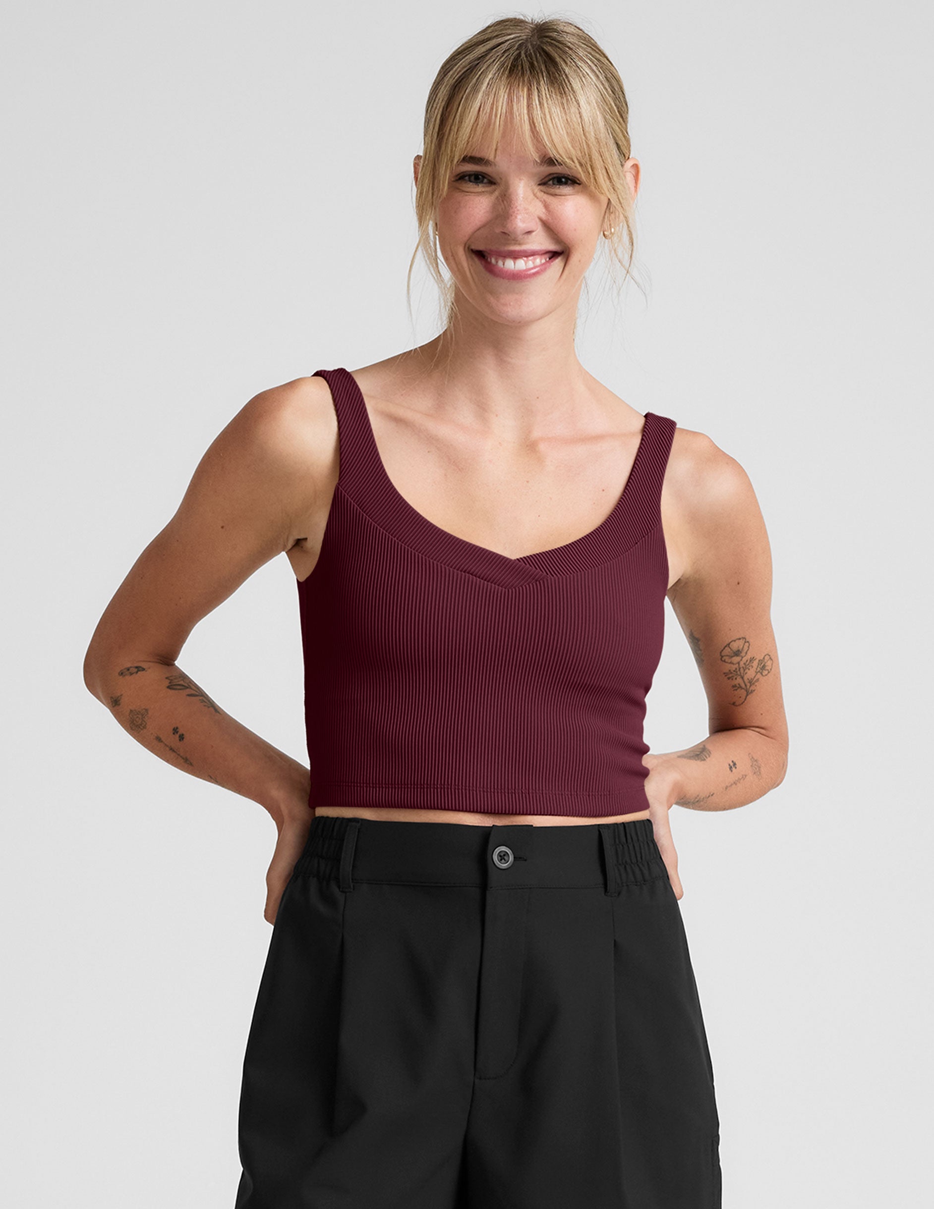 Impulse Ribbed Cropped Tank - Image 3