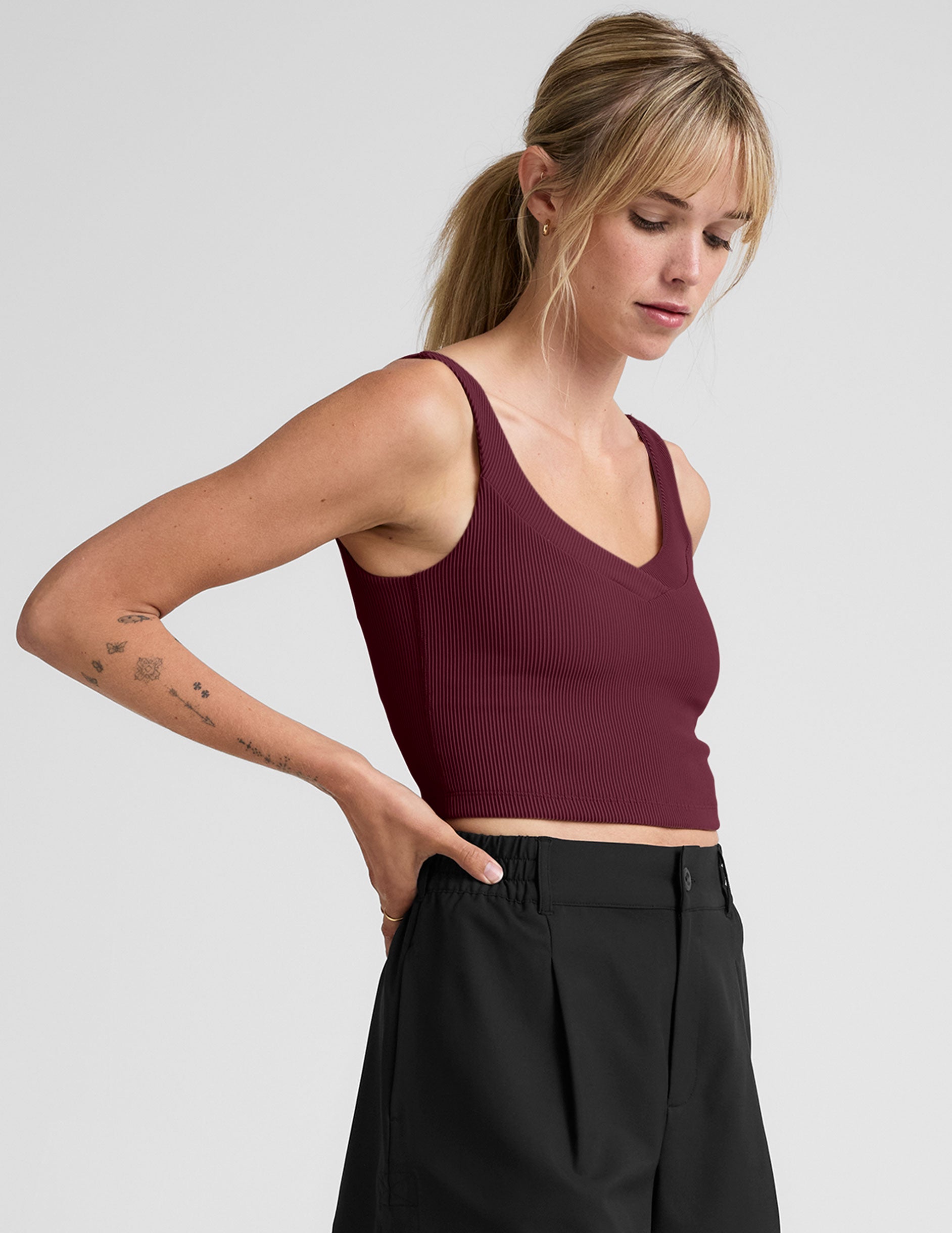 Impulse Ribbed Cropped Tank - Image 4