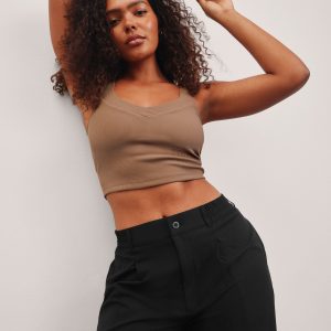 Impulse Ribbed Cropped Tank