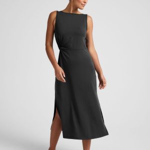 Rotation Side Twist Midi Dress