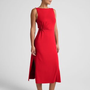 Rotation Side Twist Midi Dress