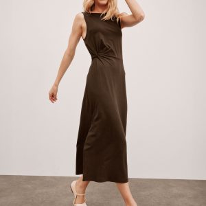 Rotation Side Twist Midi Dress
