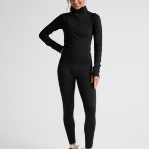 Pacer Fleece-Backed Zip Pocket Full Length Legging