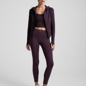 Pacer Fleece-Backed Zip Pocket Full Length Legging