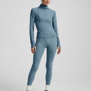 Pacer Fleece-Backed Zip Pocket Full Length Legging