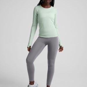 Pacer Fleece-Backed Zip Pocket Full Length Legging