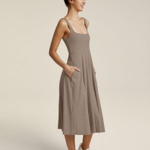 Featherweight At The Ready Square Neck Dress