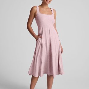 Featherweight At The Ready Square Neck Dress