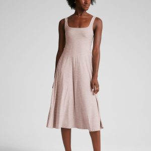 Featherweight At The Ready Square Neck Dress