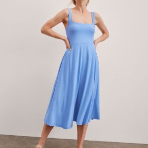 Featherweight At The Ready Square Neck Dress