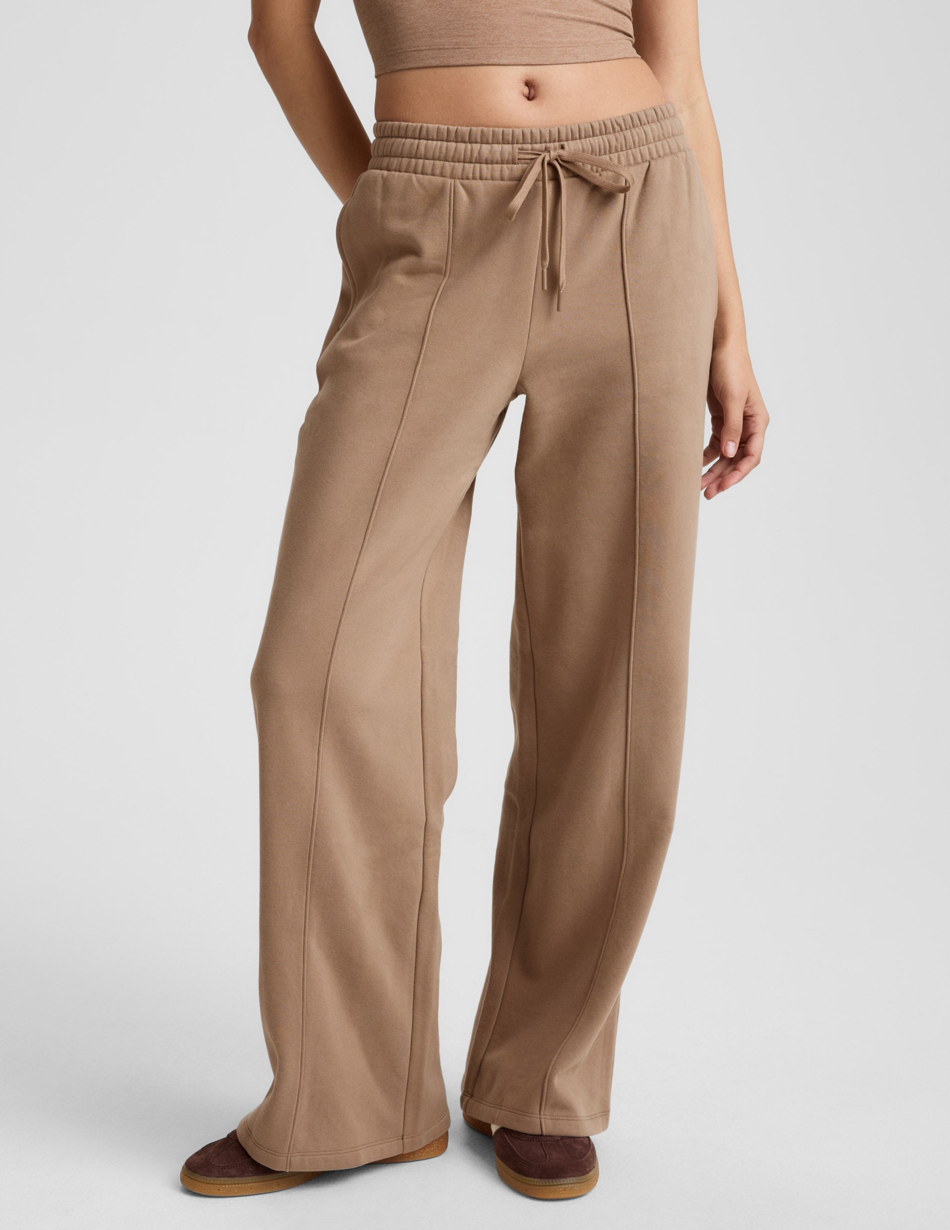 LuxeFleece Pintuck Wide Leg Pant - Image 3