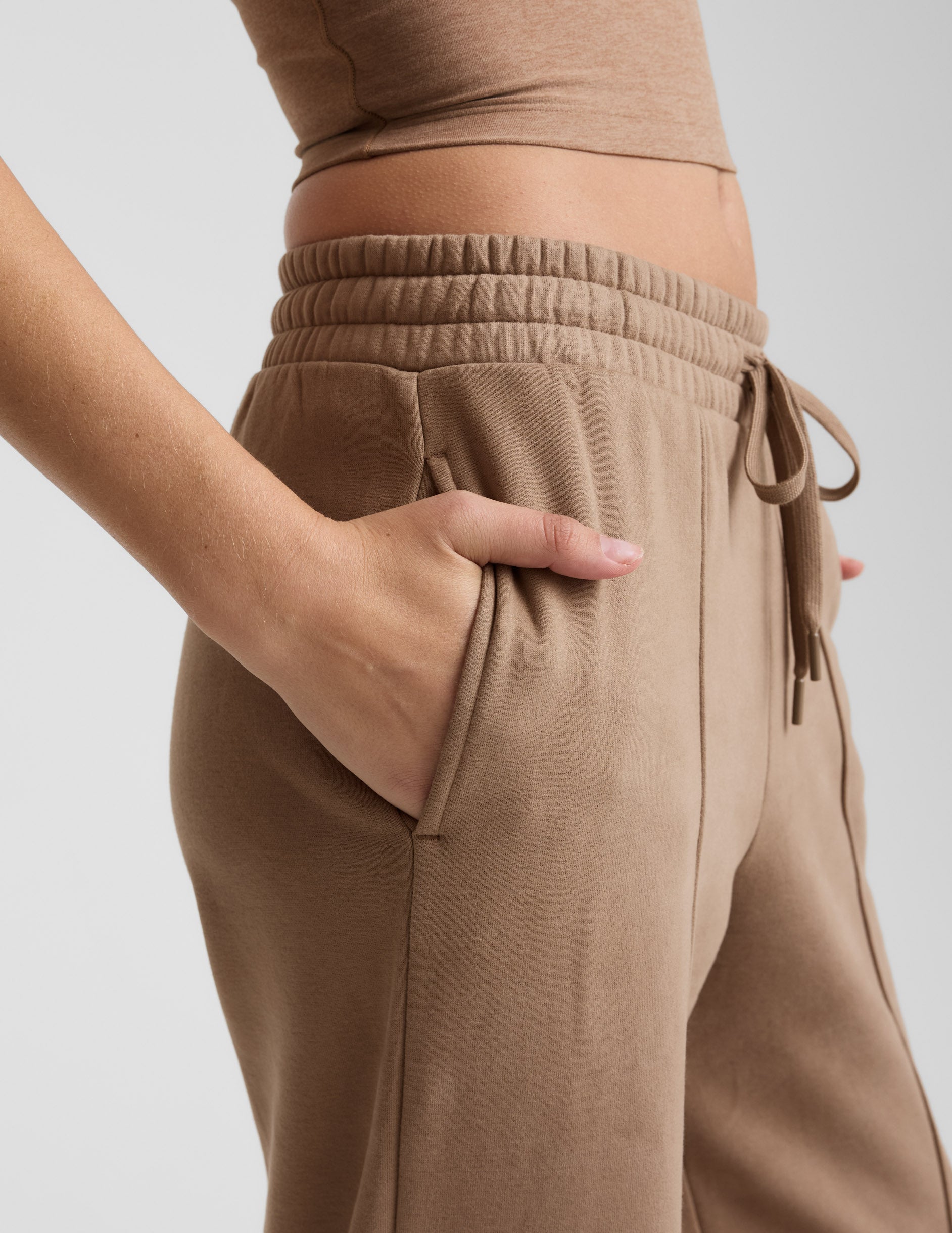 LuxeFleece Pintuck Wide Leg Pant - Image 4