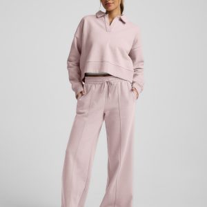 LuxeFleece Pintuck Wide Leg Pant