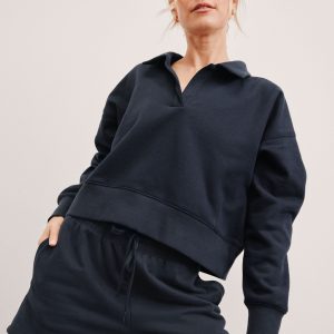 LuxeFleece Collared Sweatshirt
