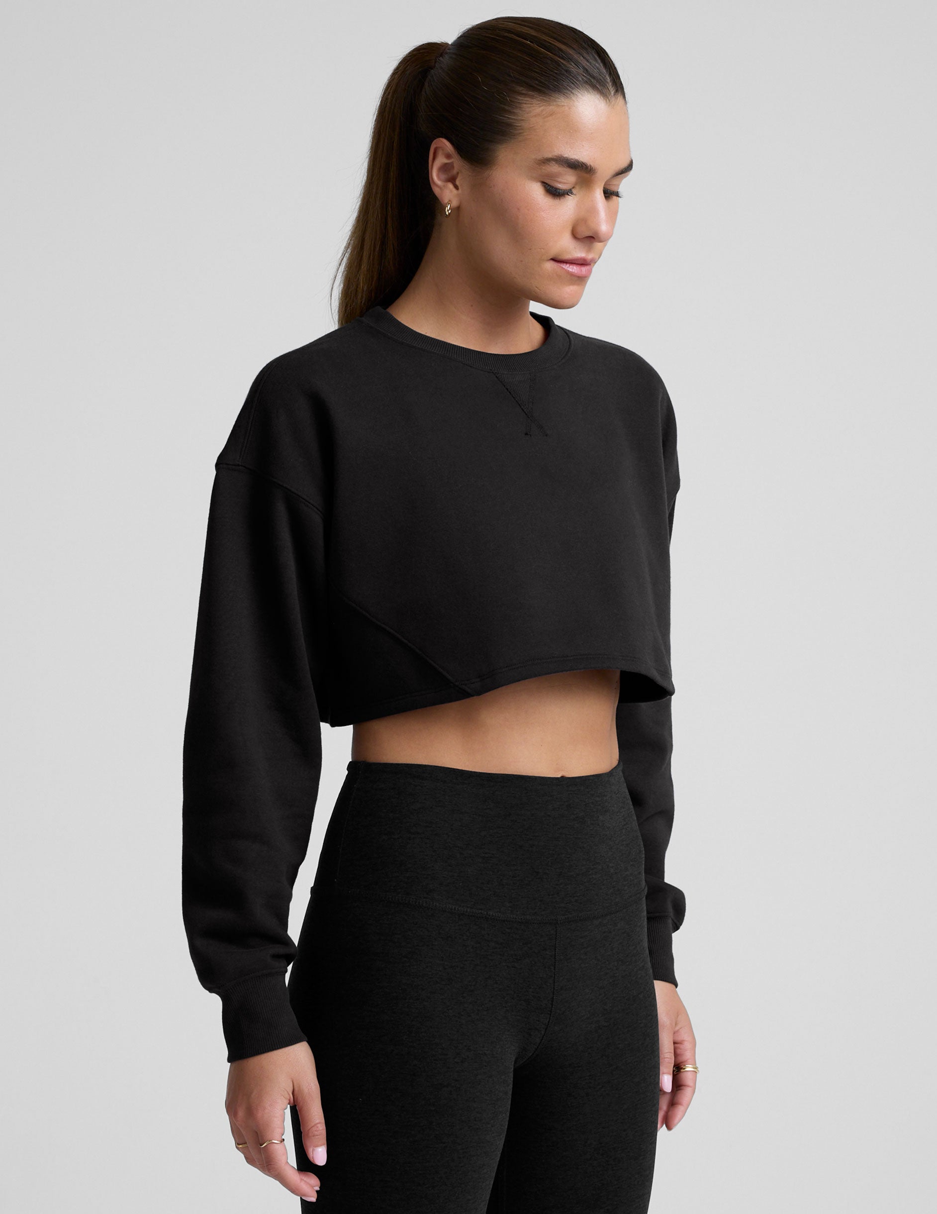 LuxeFleece Cropped Sweatshirt - Image 2