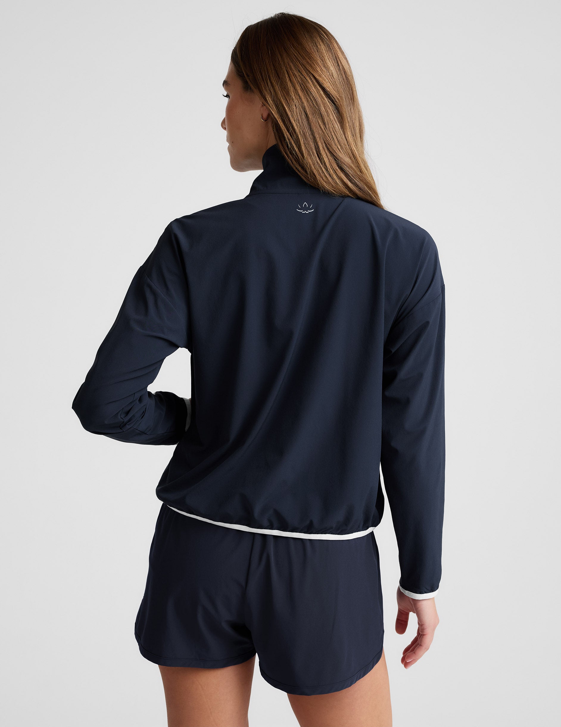 Stretch Woven Course Contrast Half Zip Pullover - Image 4