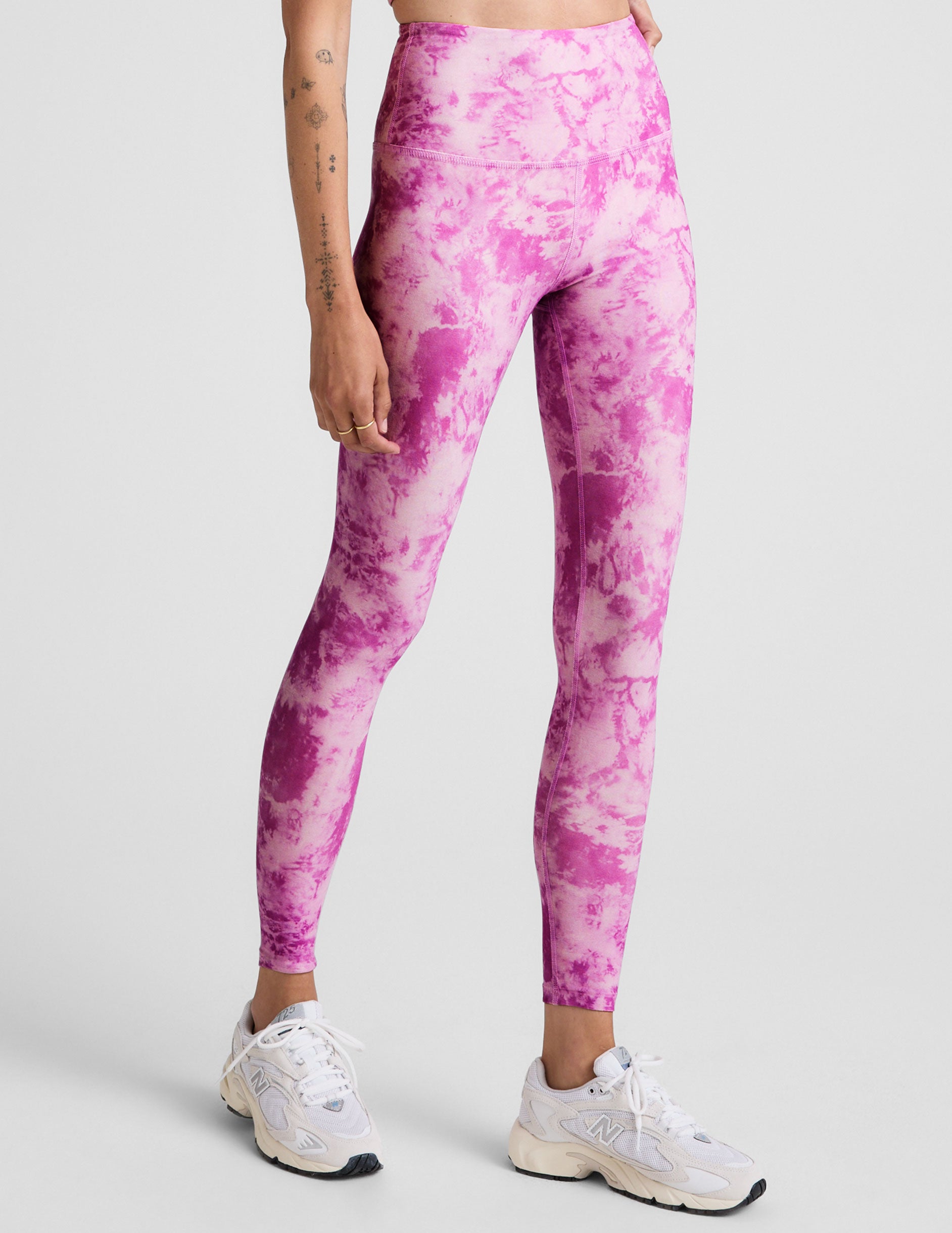 Sunset Violet Icedye SoftMark High Waisted Midi Legging - Image 2