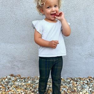 Dark Olive Preppy Plaid SoftMark Toddler Legging