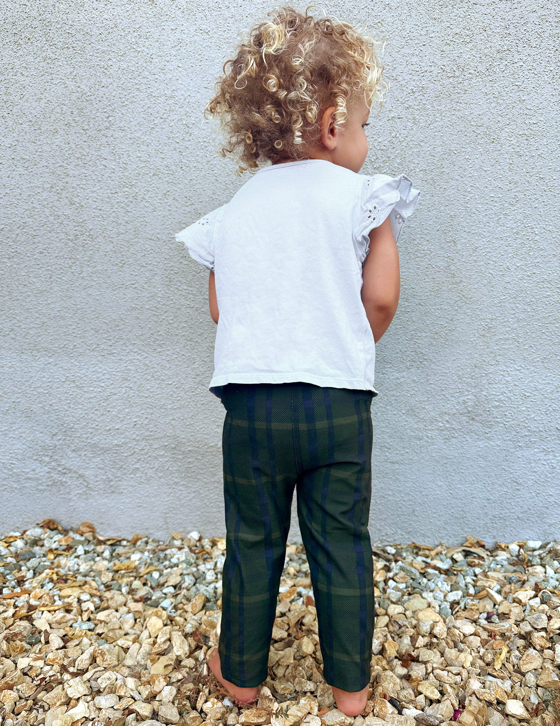 Dark Olive Preppy Plaid SoftMark Toddler Legging - Image 3