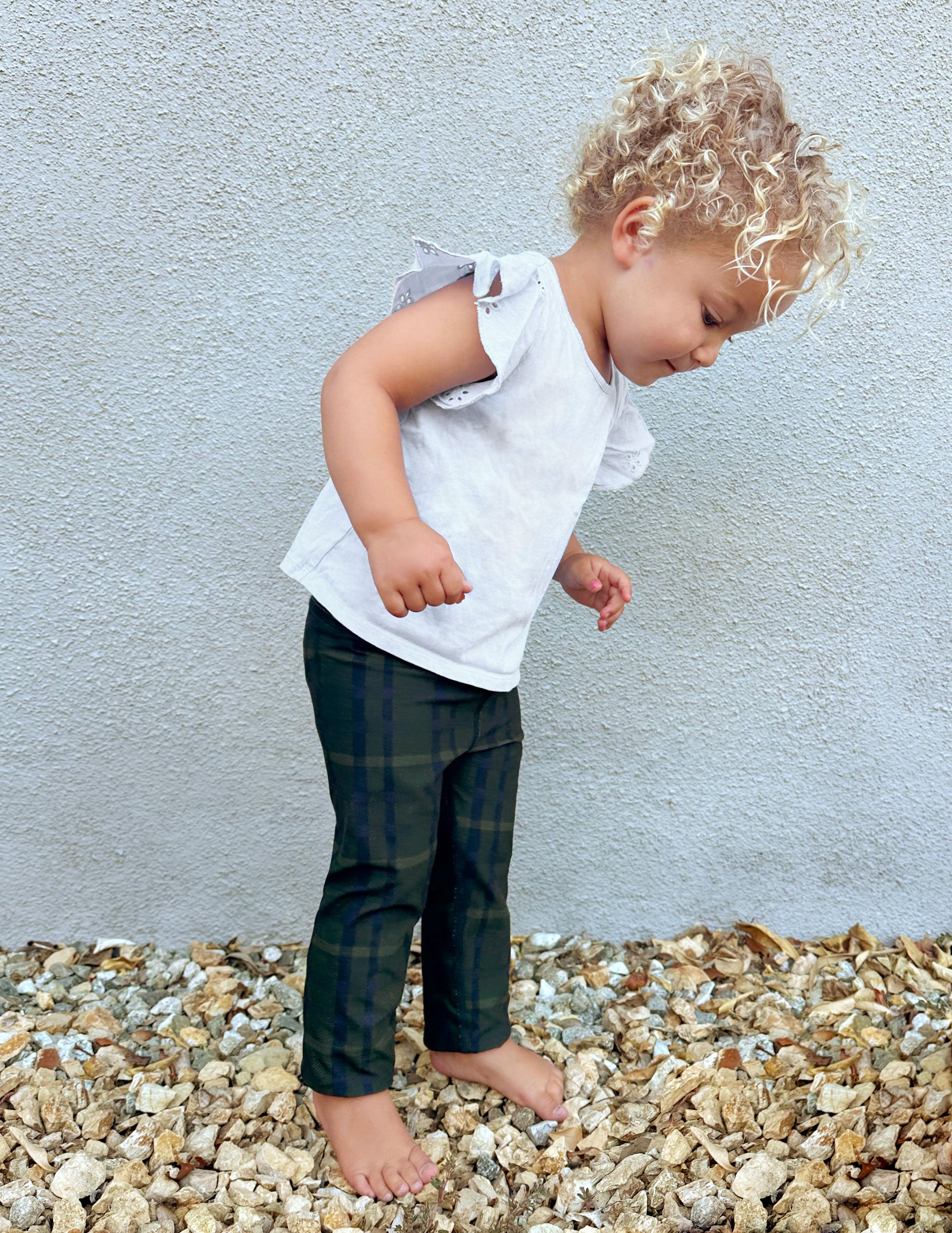 Dark Olive Preppy Plaid SoftMark Toddler Legging - Image 2