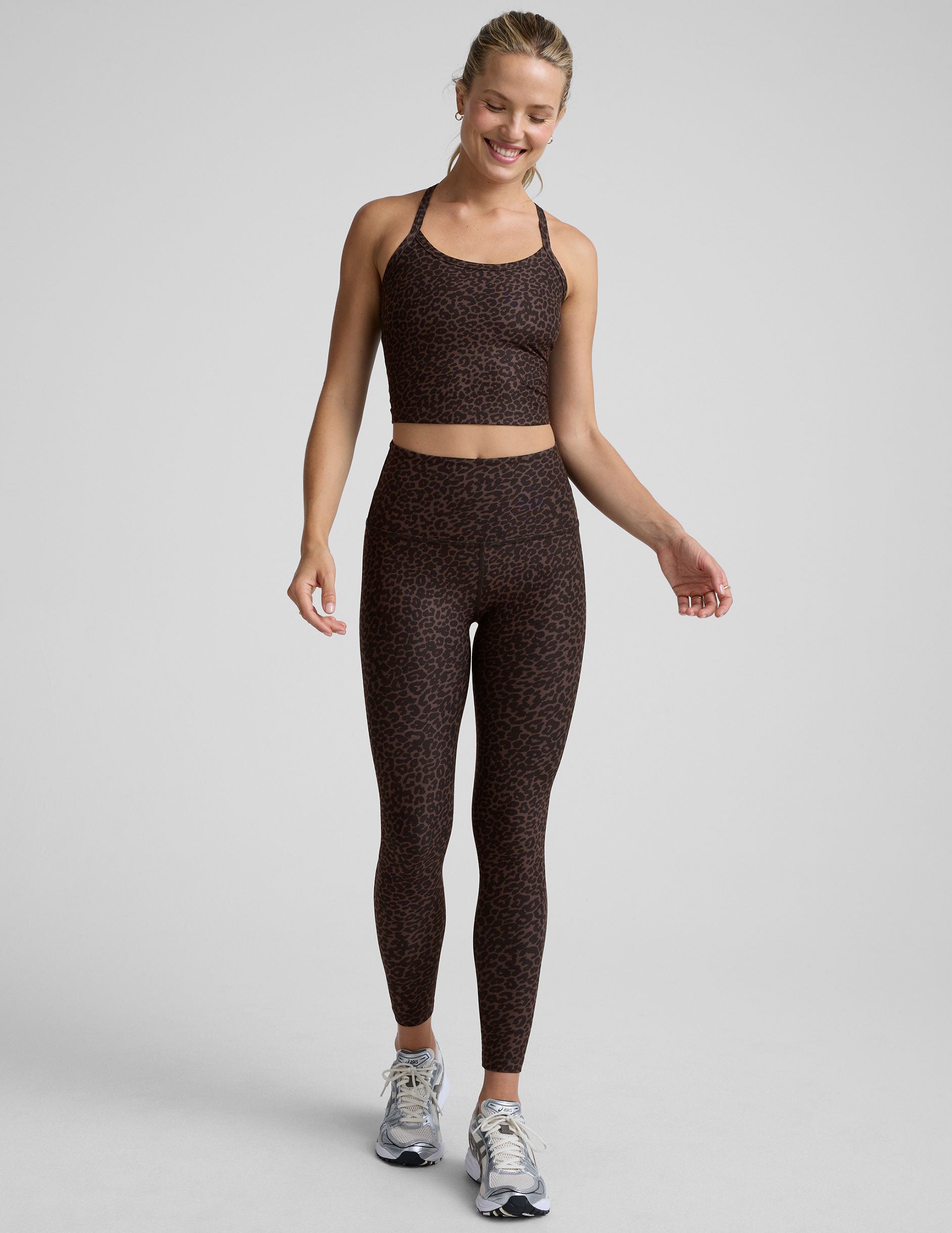 Espresso Leopard SoftMark Slim Racerback Cropped Tank - Image 6