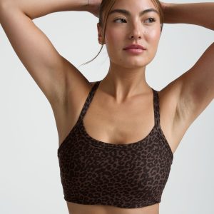 Espresso Leopard Softmark Slim Racerback Bra