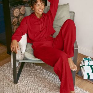 Breathe Easy Ribbed Wide Leg Pant