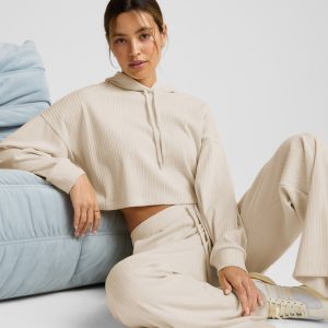 Breathe Easy Ribbed Cropped Hoodie