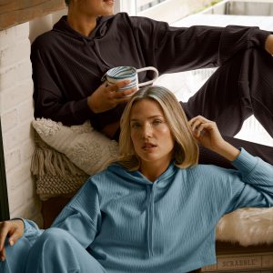 Breathe Easy Ribbed Cropped Hoodie