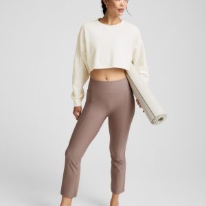 Spacedye Pintuck Kick Flare High Waisted Pant