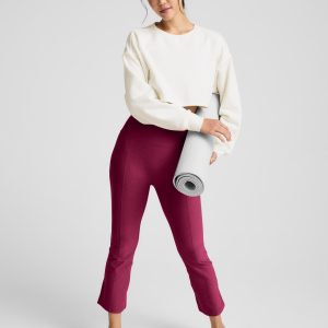 Spacedye Pintuck Kick Flare High Waisted Pant