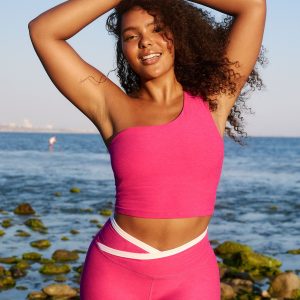 Spacedye The Bold Shoulder Cropped Tank