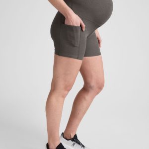 Spacedye Keep Pace 5 Maternity Pocket Biker Short