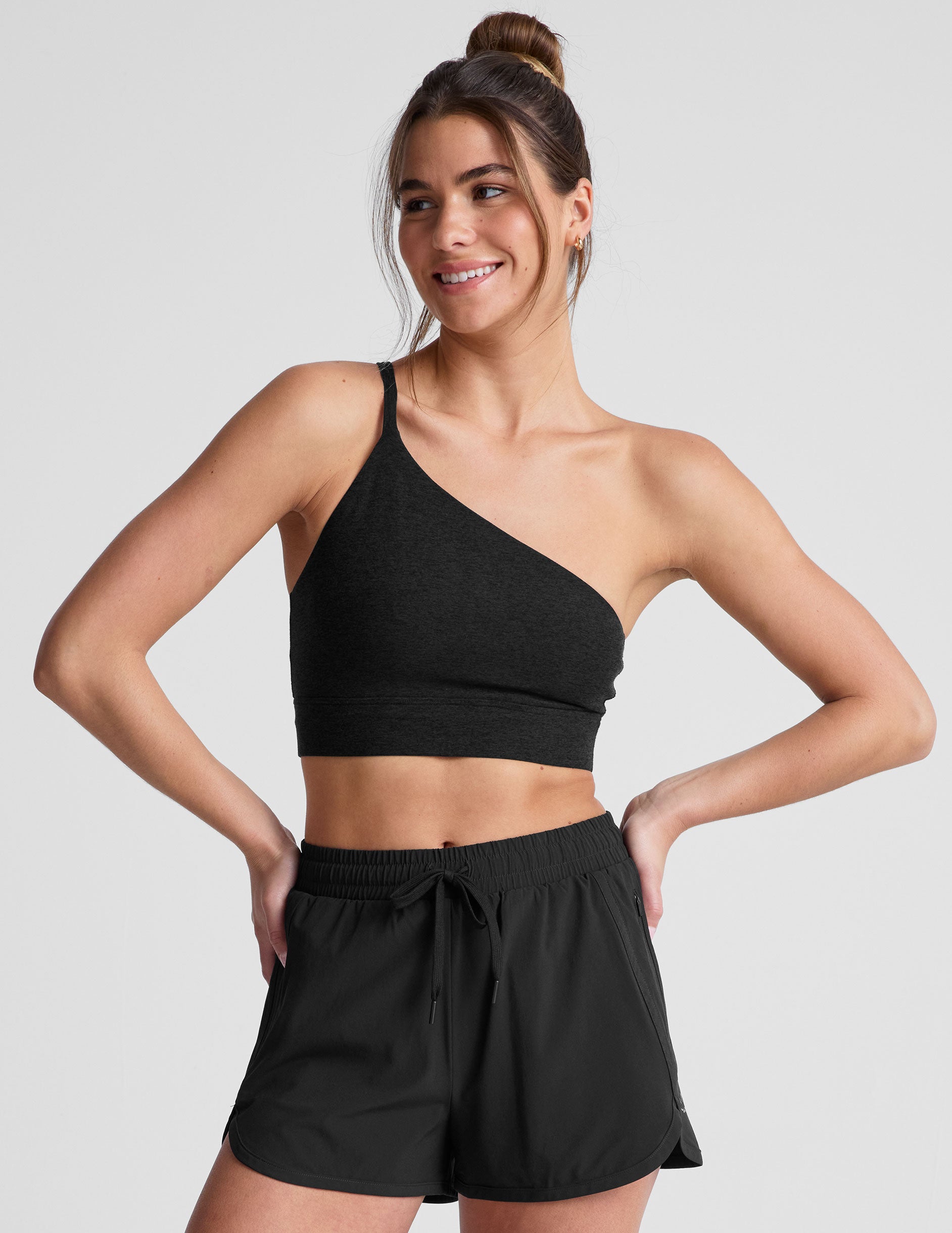 Spacedye One Shoulder Long Line Bra
