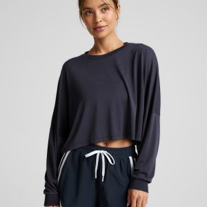Studio Luxe Cropped Long Sleeve Tee